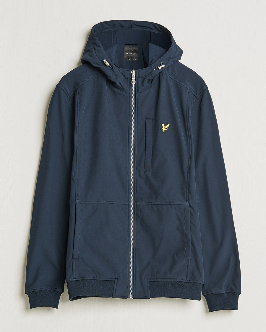 Men | Coats & Jackets | Lyle & Scott | Softshell Hooded Jacket Dark Navy