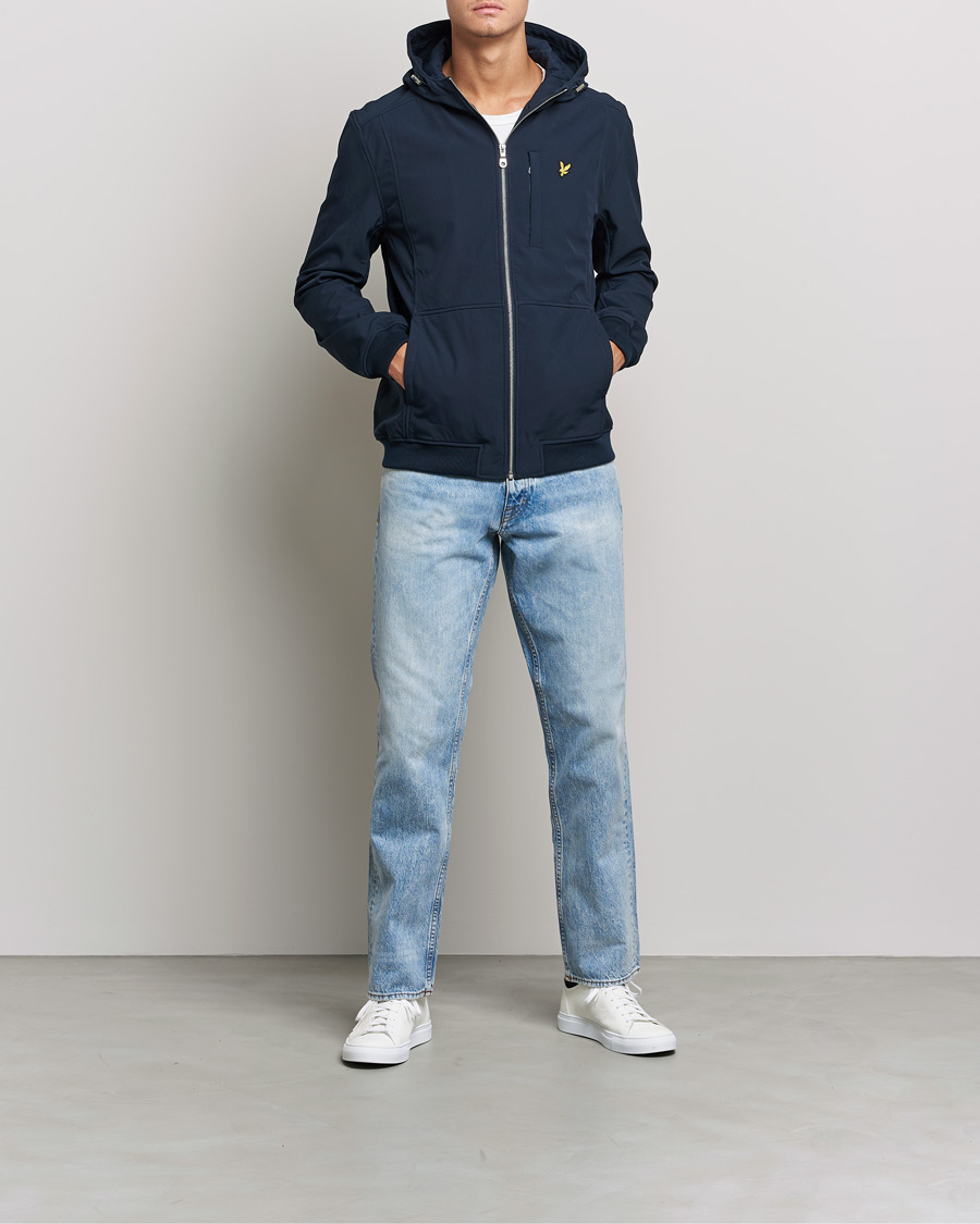 Men | Coats & Jackets | Lyle & Scott | Softshell Hooded Jacket Dark Navy