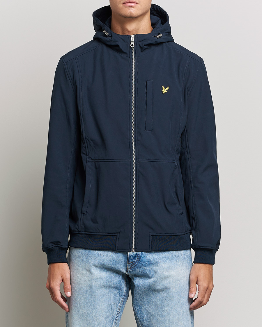 Men | Coats & Jackets | Lyle & Scott | Softshell Hooded Jacket Dark Navy