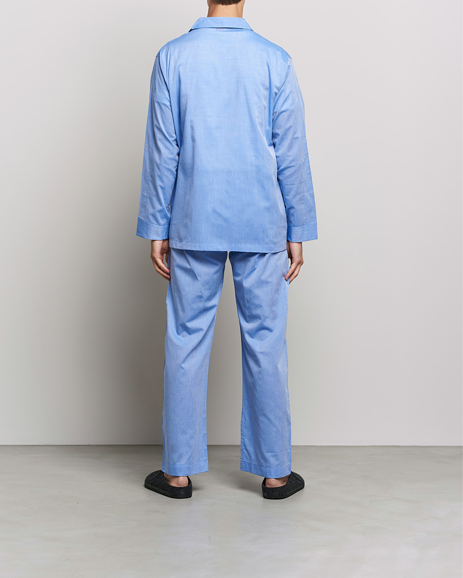 Men | Derek Rose Cotton Pyjama Set Blue | Derek Rose | Cotton Pyjama Set Blue