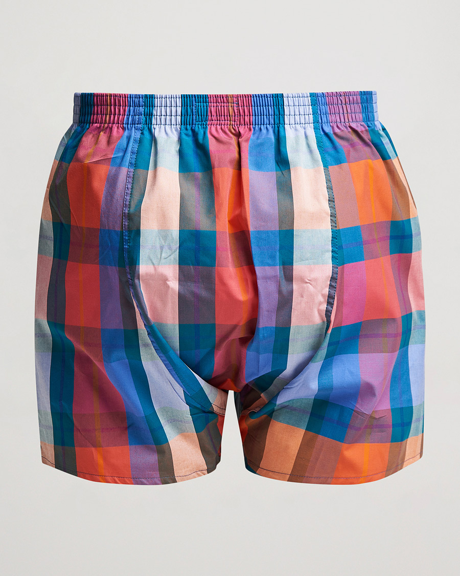 Men | Underwear & Socks | Derek Rose | Classic Fit Checked Cotton Boxer Shorts Multi