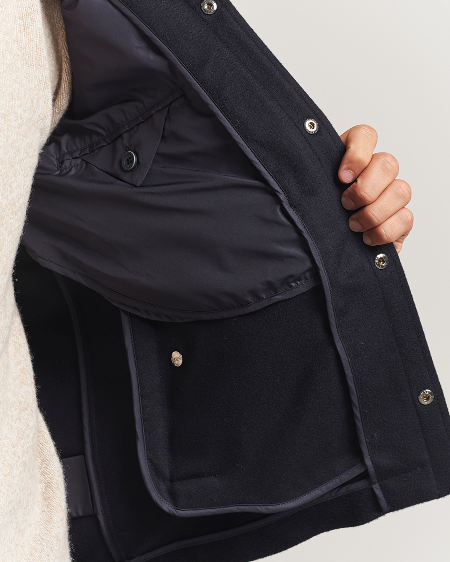 Men | Coats & Jackets | Herno | Cashmere Overshirt Navy