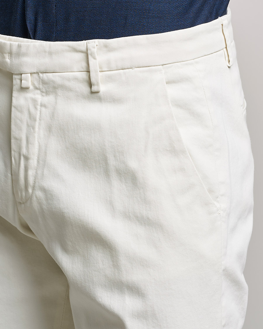 Men | Trousers | Briglia 1949 | Slim Fit Cotton Stretch Chino Off White