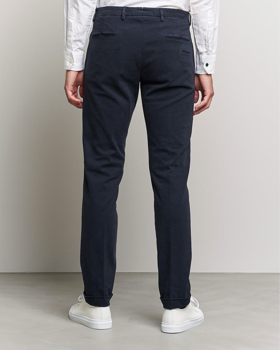 Men | Trousers | Briglia 1949 | Slim Fit Cotton Stretch Chino Navy