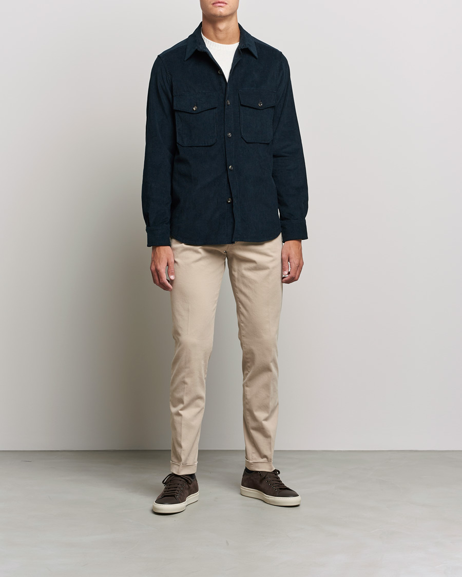 Men | Trousers | Briglia 1949 | Slim Fit Cotton Stretch Chino Beige