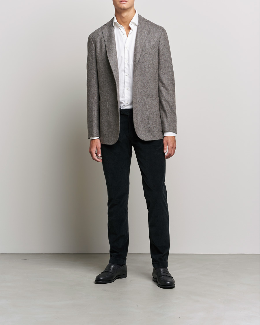 Men | Trousers | Briglia 1949 | Slim Fit Corduroy Trousers Black