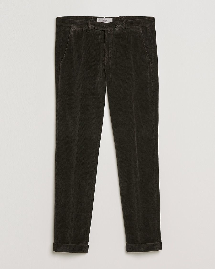 Men | Trousers | Briglia 1949 | Slim Fit Corduroy Trousers Dark Brown