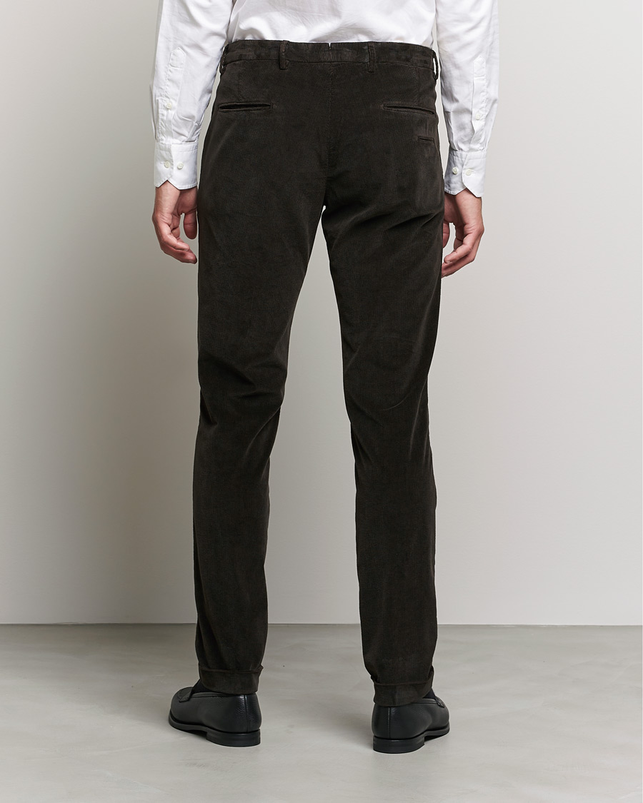 Men | Trousers | Briglia 1949 | Slim Fit Corduroy Trousers Dark Brown