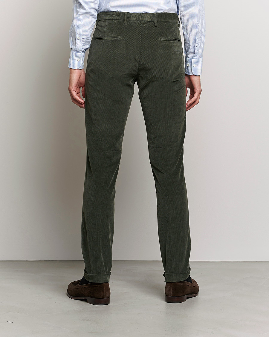 Men | Trousers | Briglia 1949 | Slim Fit Corduroy Trousers Dark Green
