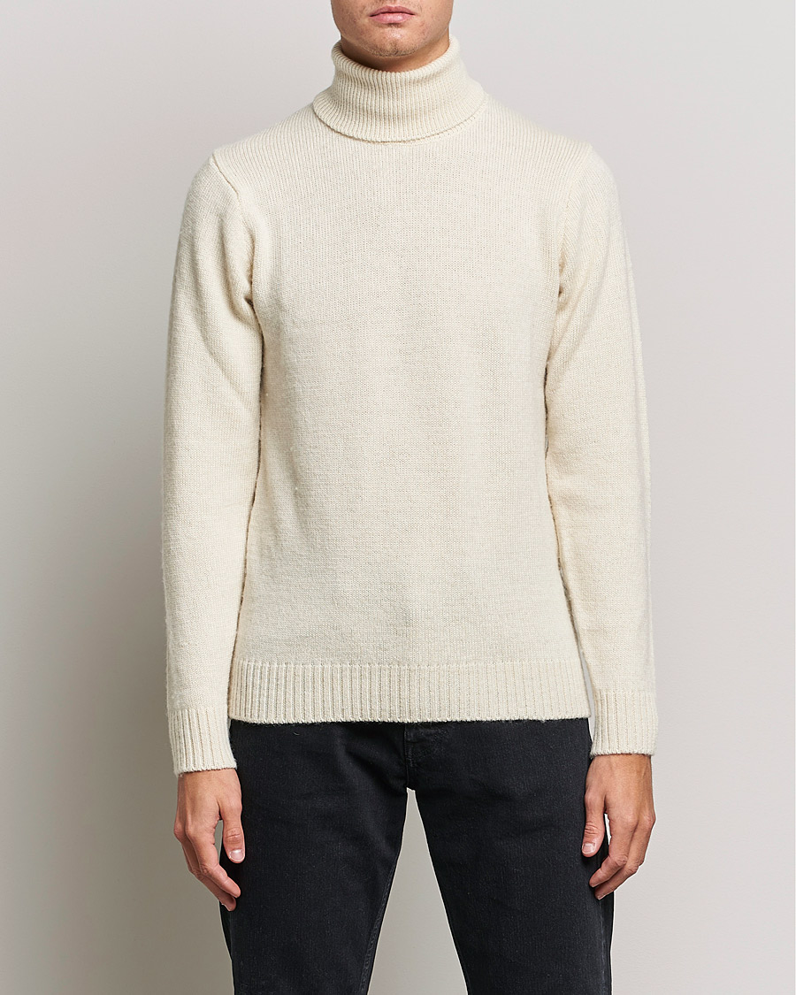 Men | Sweaters & Knitwear | Peregrine | Maker´s Stitch Merino Polo Cream