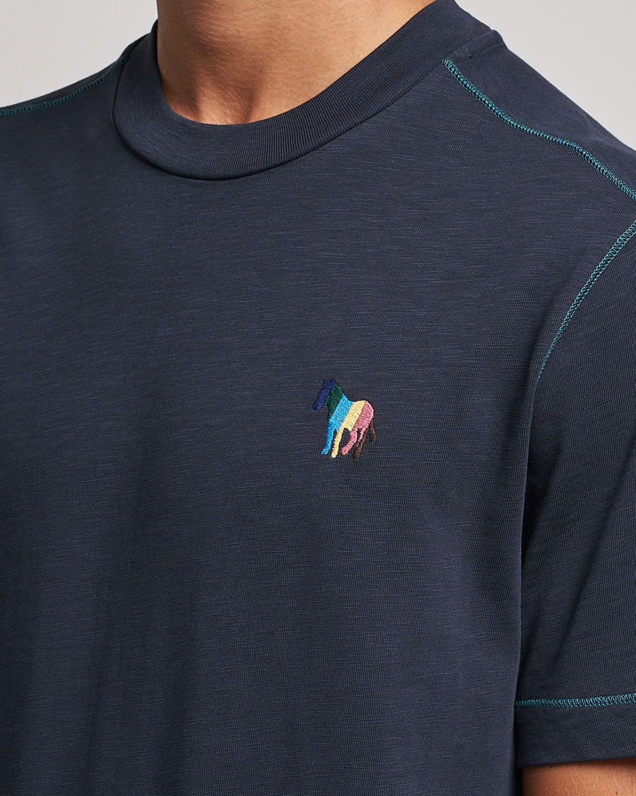 Men | T-Shirts | PS Paul Smith | Zebra Organic Cotton T-Shirt Navy