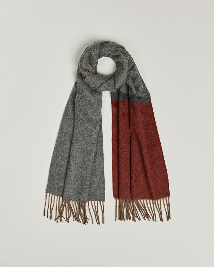 Men | Begg & Co Arran Boarder Cashmere Scarf Derby Brick | Begg & Co | Arran Boarder Cashmere Scarf Derby Brick