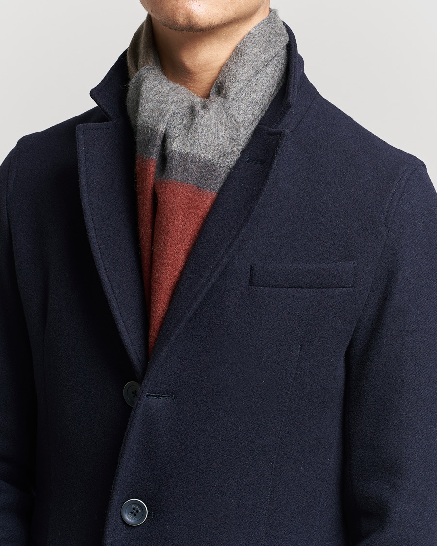 Men | Begg & Co Arran Boarder Cashmere Scarf Derby Brick | Begg & Co | Arran Boarder Cashmere Scarf Derby Brick