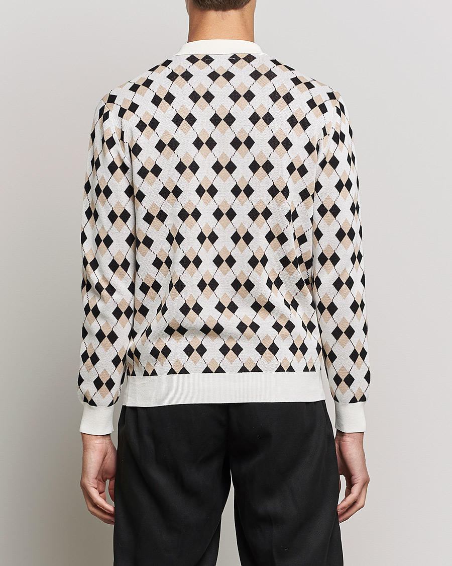 Men | Sweaters & Knitwear | BEAMS PLUS | Argyle Knitted Polo Off White