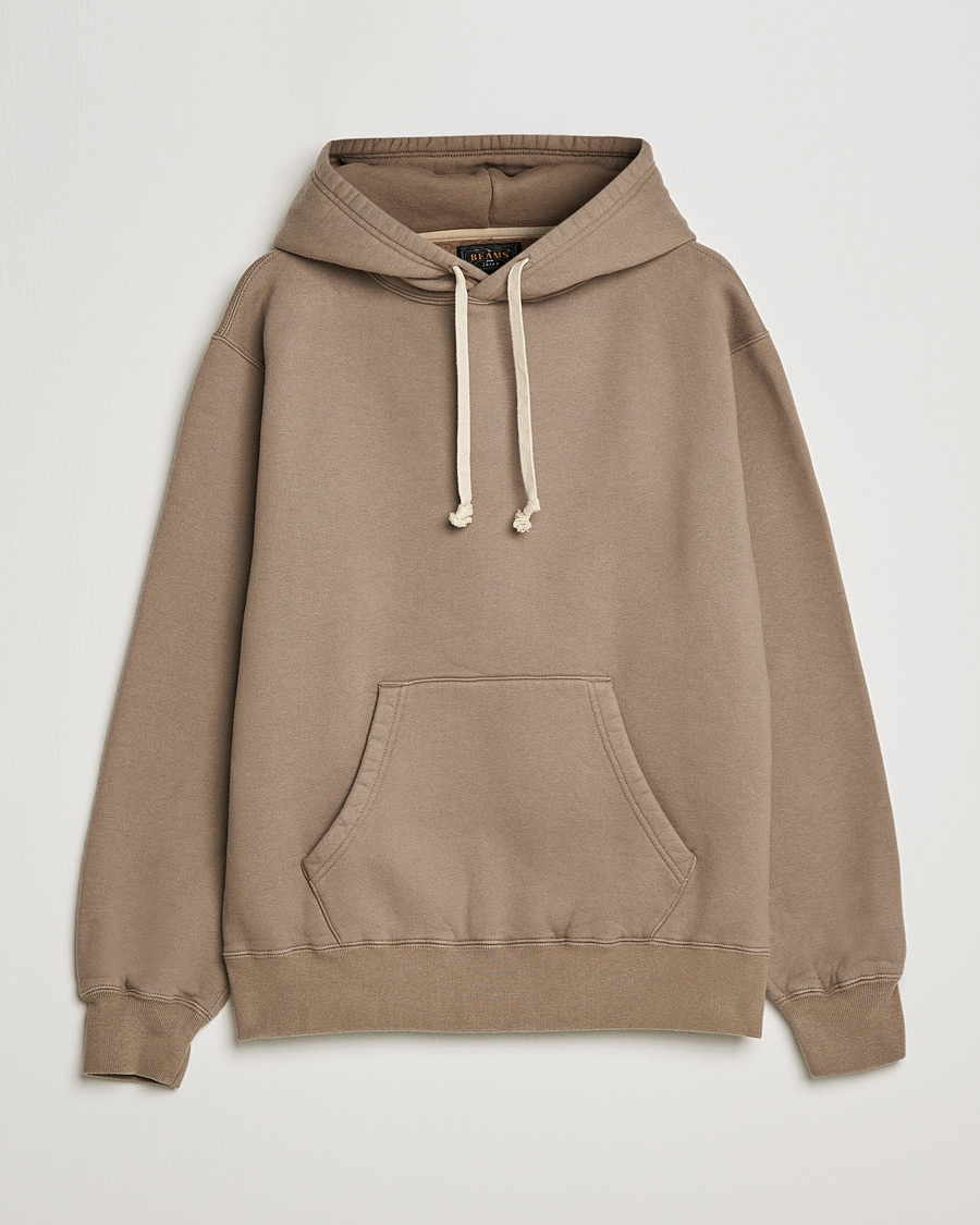 Men | Sweaters & Knitwear | BEAMS PLUS | Pullover Hoodie Khaki