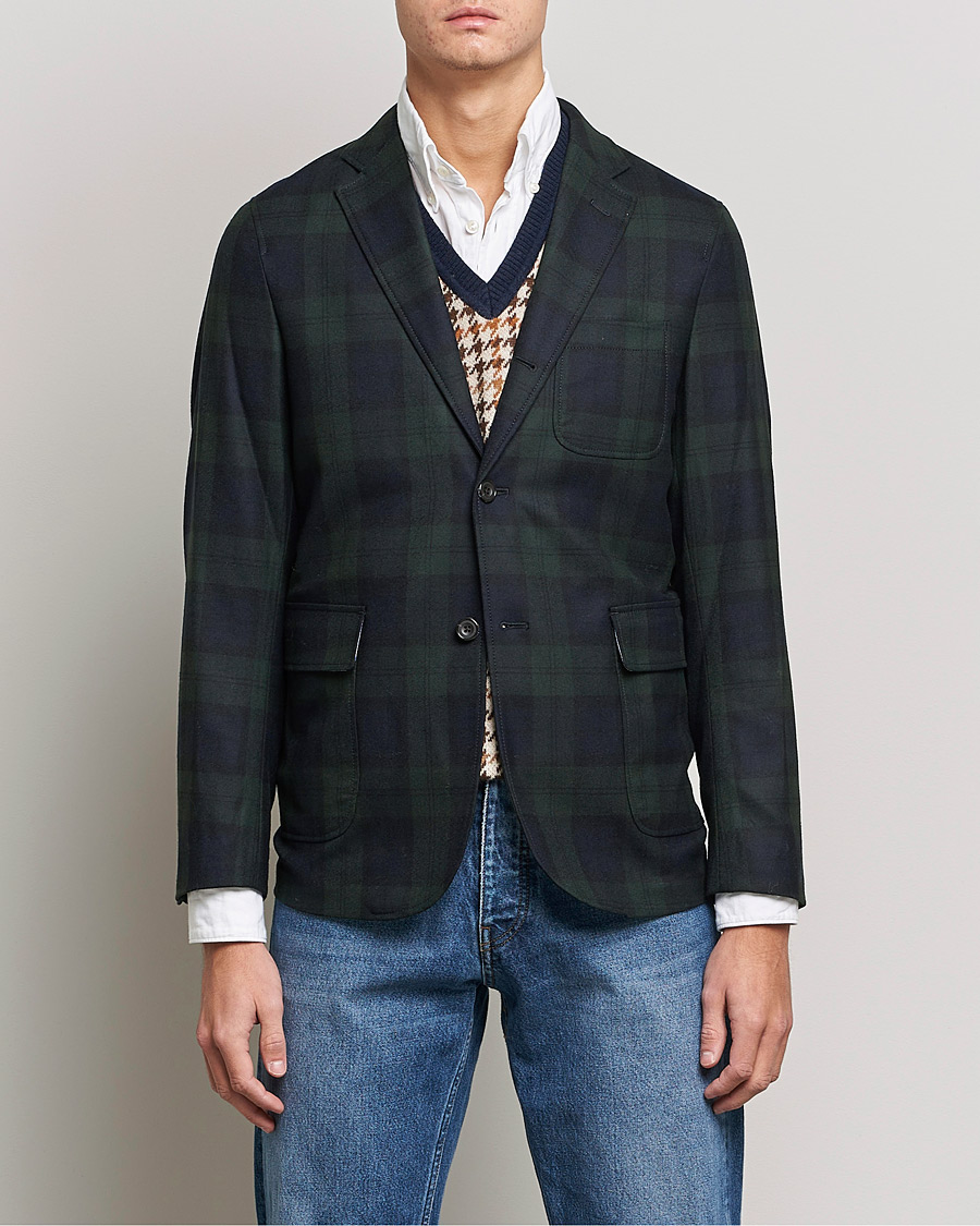 Men | Blazers | BEAMS PLUS | Flannel Blazer Blackwatch