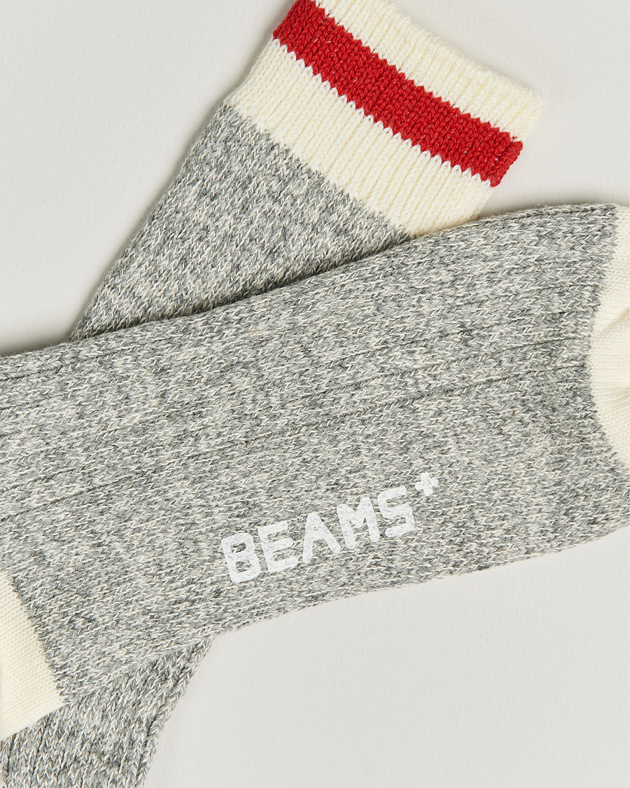 Men | Underwear & Socks | BEAMS PLUS | BEAMS PLUSRag SocksGrey/Red