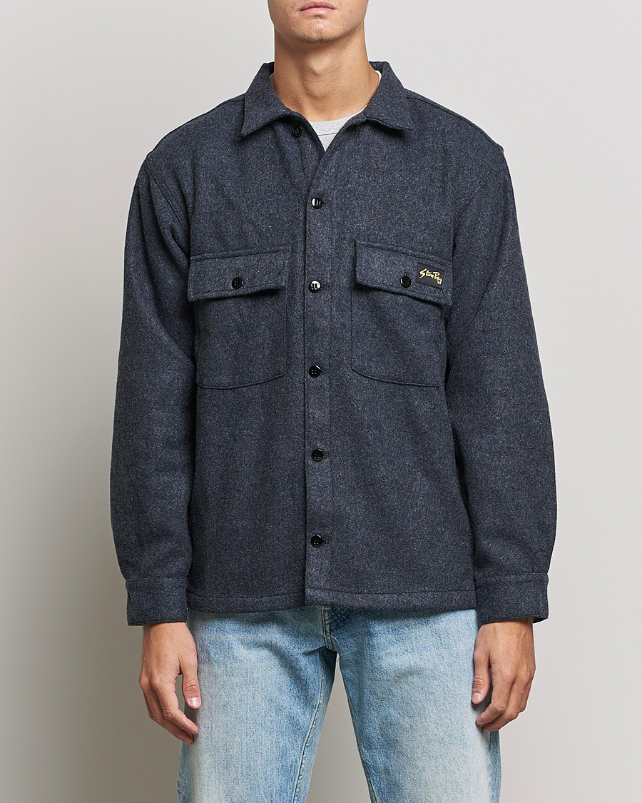 Men | Shirts | Stan Ray | CPO Wool Overshirt Mid Grey
