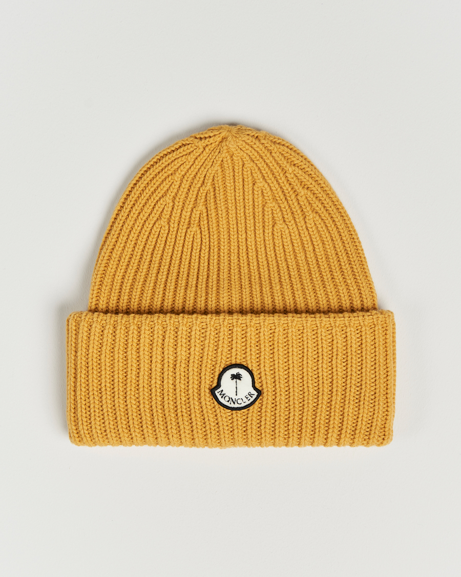 Men | 8 Moncler Genius Palm Angels Wool Beanie Yellow | Moncler Genius | 8 Palm Angels Wool Beanie Yellow