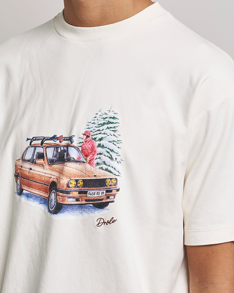 Men | T-Shirts | Drôle de Monsieur | Departe Ski T-Shirt Cream