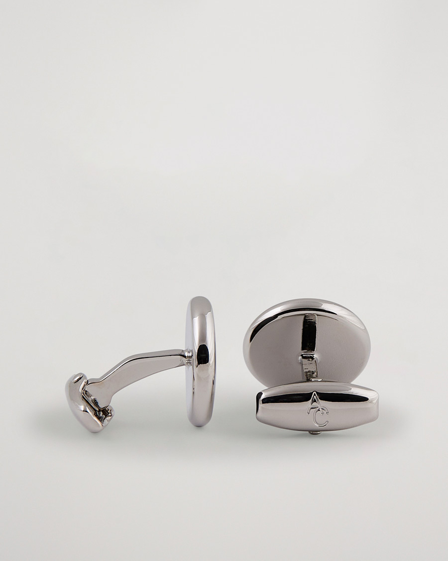 Men | Cufflinks | Amanda Christensen | Cufflink & Shirt Studs Set Black/Silver