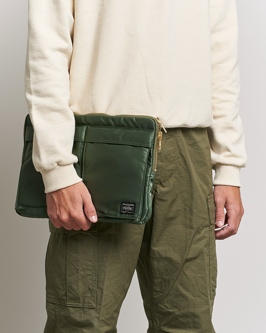 Men | Porter-Yoshida & Co. Tanker Document Case Sage Green | Porter-Yoshida & Co. | Tanker Document Case Sage Green