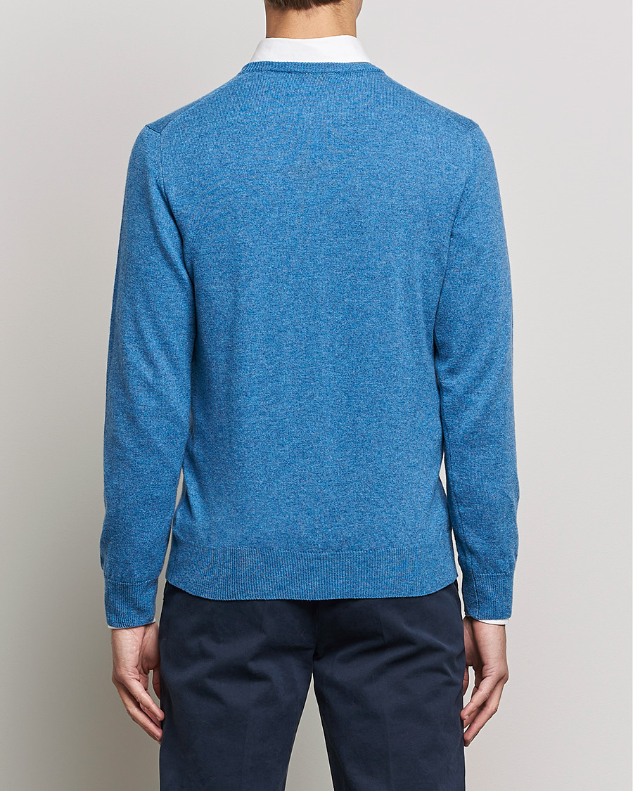 Men | Sweaters & Knitwear | Piacenza Cashmere | Cashmere Crew Neck Sweater Light Blue