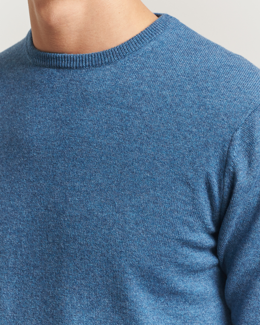 Men | Sweaters & Knitwear | Piacenza Cashmere | Cashmere Crew Neck Sweater Light Blue