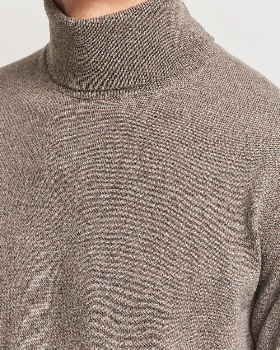 Men | Sweaters & Knitwear | Piacenza Cashmere | Cashmere Rollneck Sweater Brown