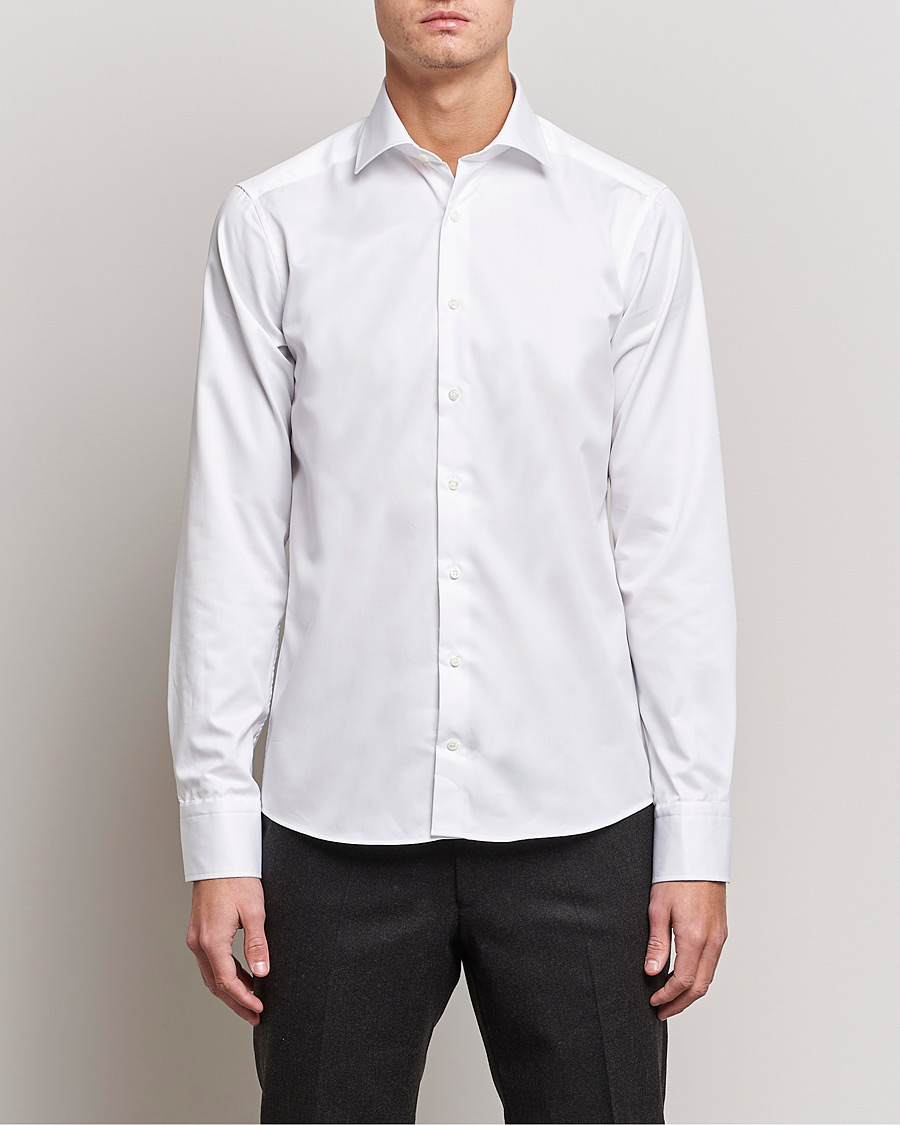 Men | Shirts | Stenströms | Superslim Plain Shirt White