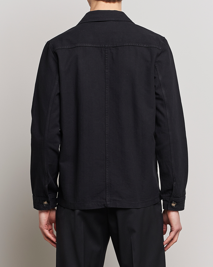 Men | Shirts | A Day's March | Original Herringbone Overshirt Black