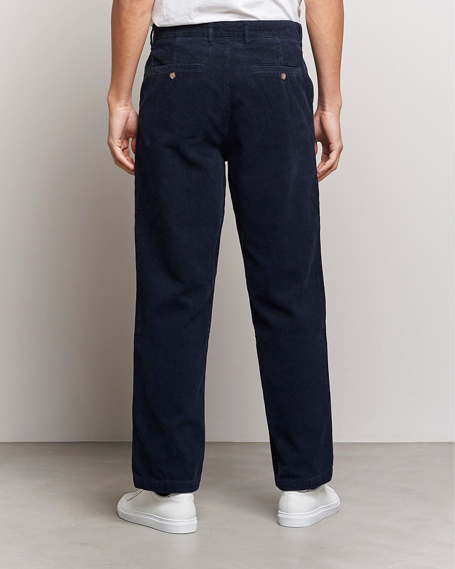 Men | Trousers | A Day's March | Redwood Cord Trousers Navy