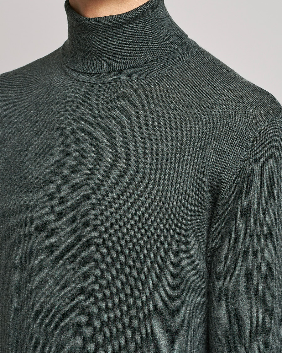 Men | Sweaters & Knitwear | A Day's March | Nela Merino Rollneck Moss Melange