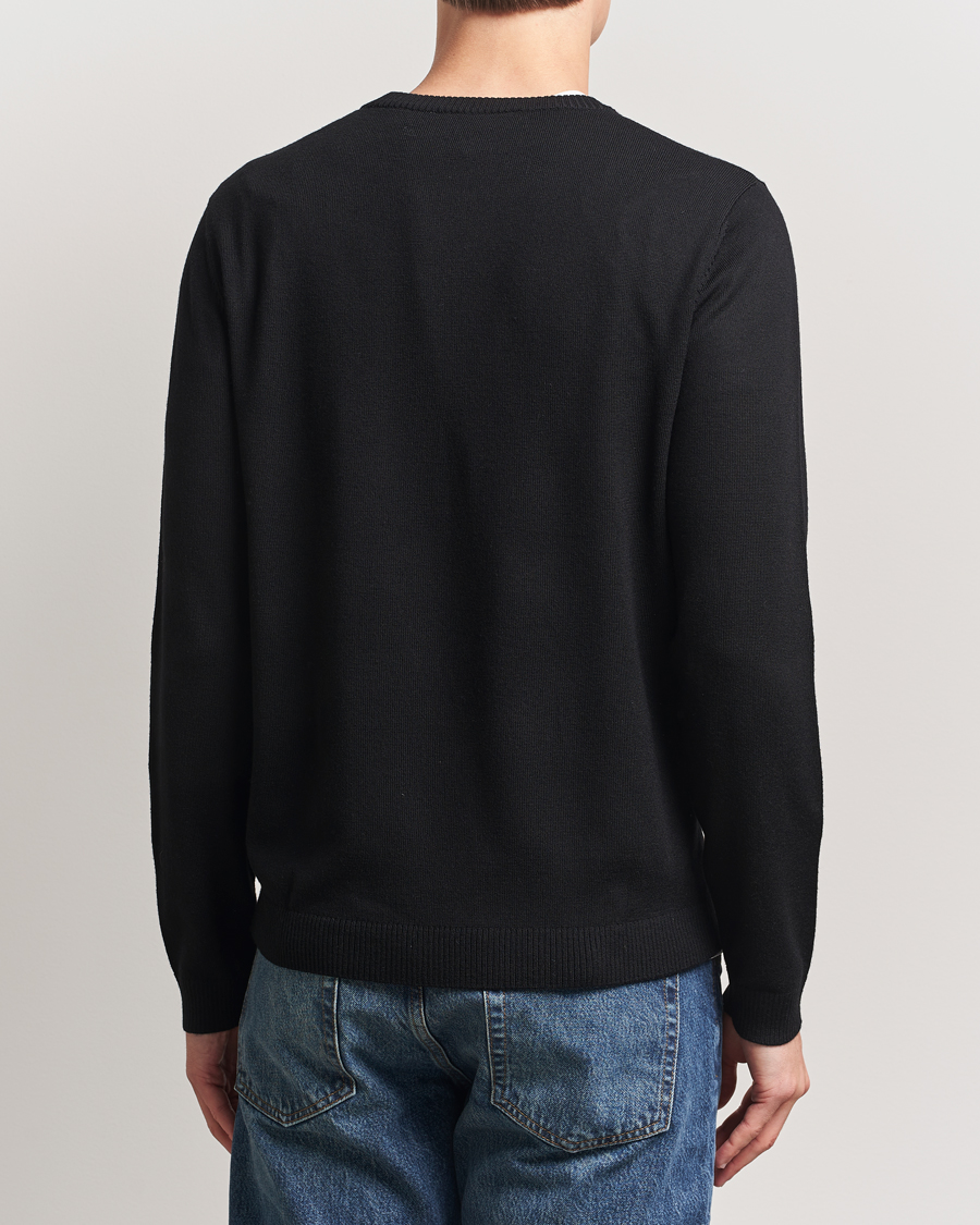 Men | Sweaters & Knitwear | A Day's March | Alagón Merino Crew Black