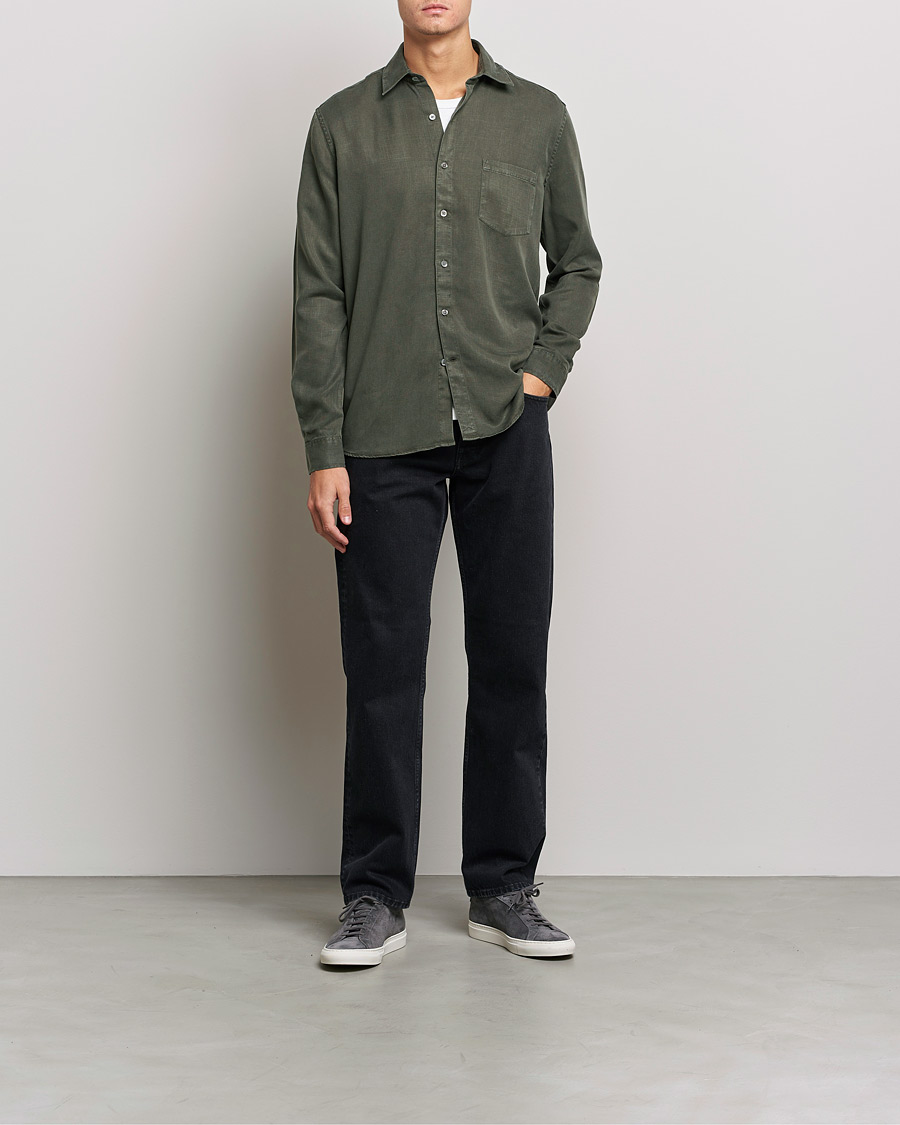 Men | Shirts | A Day's March | Daintree Lyocell Shirt Olive