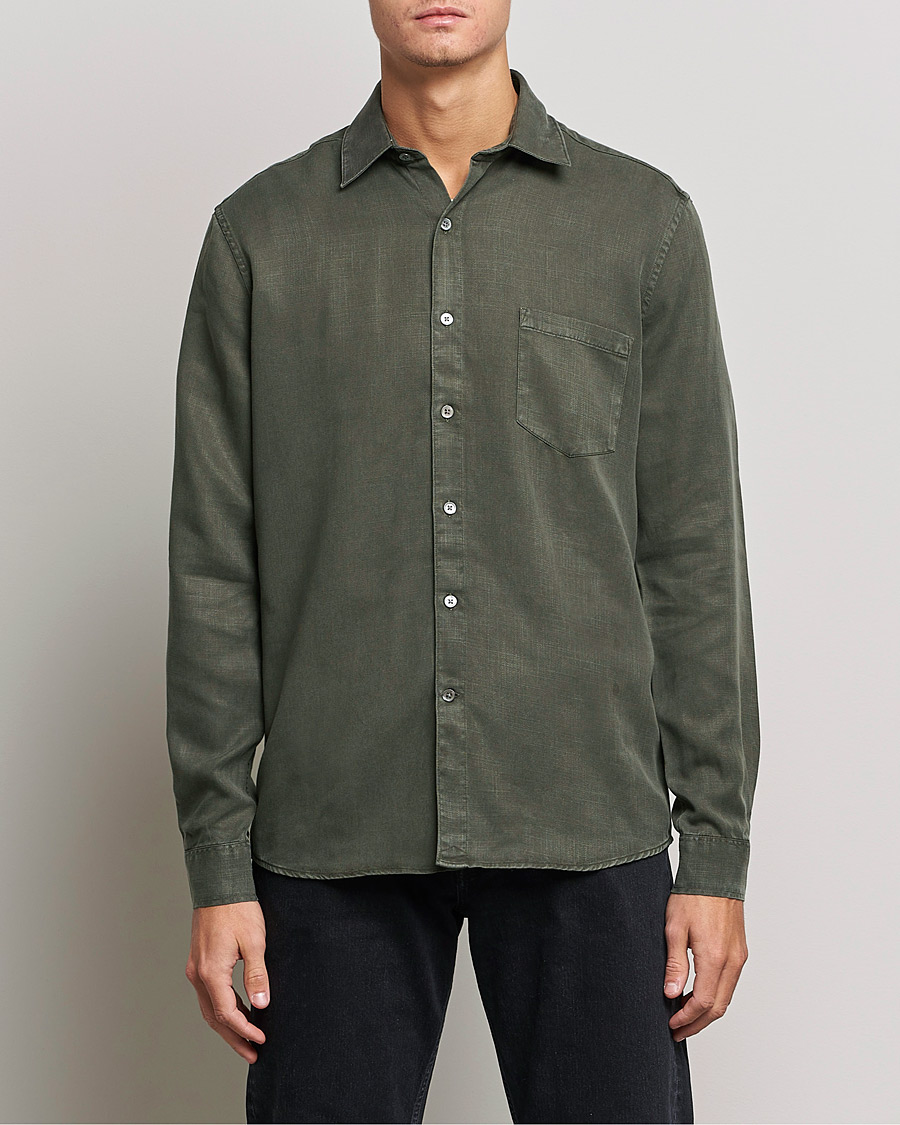 Men | Shirts | A Day's March | Daintree Lyocell Shirt Olive