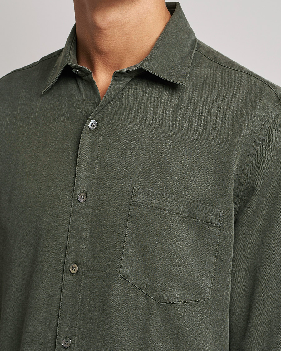 Men | Shirts | A Day's March | Daintree Tencel Shirt Olive