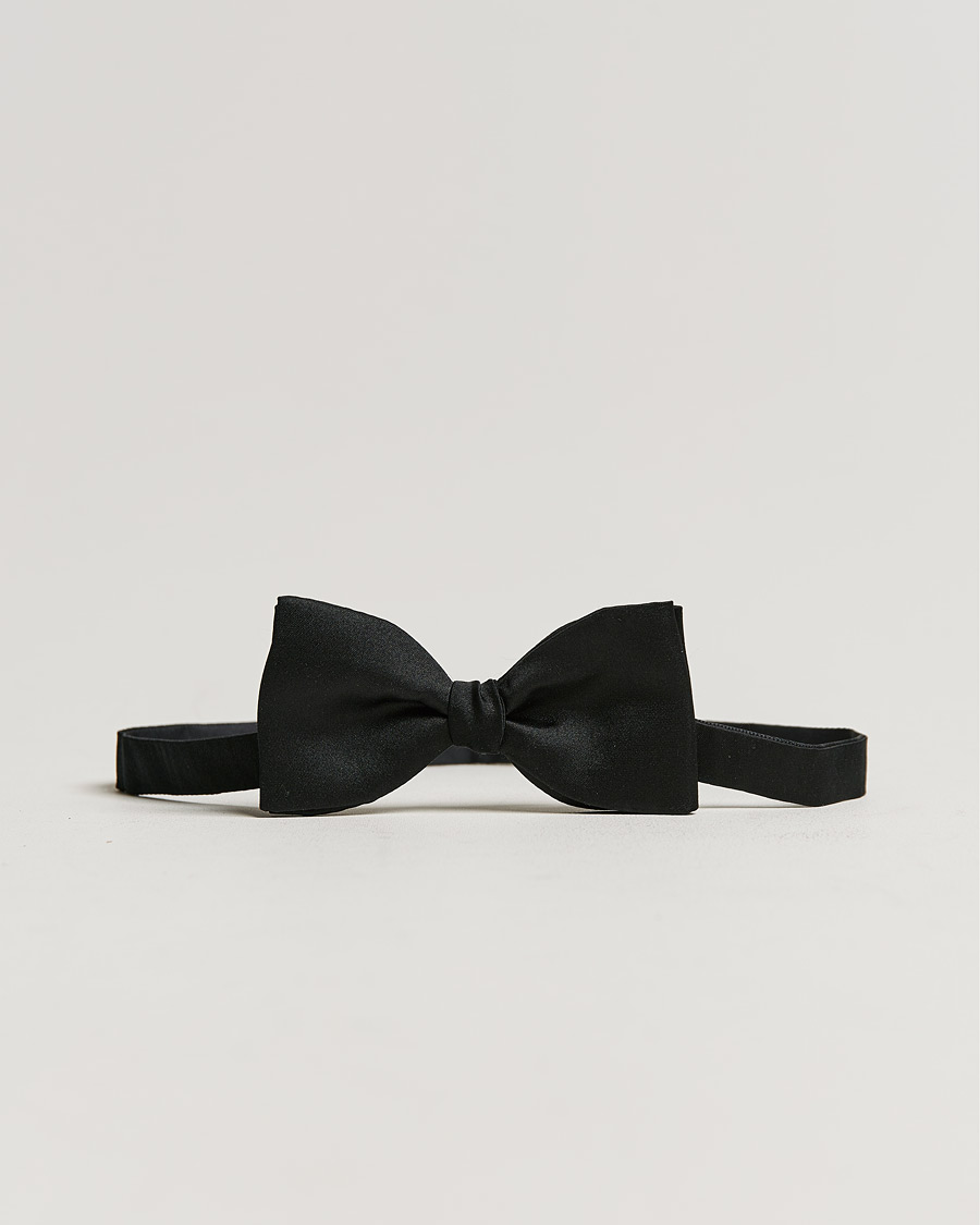 Men | Bow Ties | Stenströms | Pre-Tied Silk Bow Tie Black