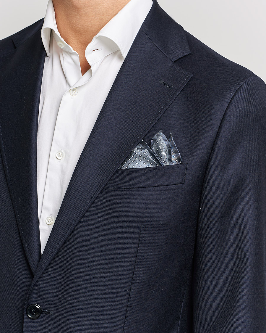 Men | Pocket Squares | Stenströms | Silk Handkerchief Grey