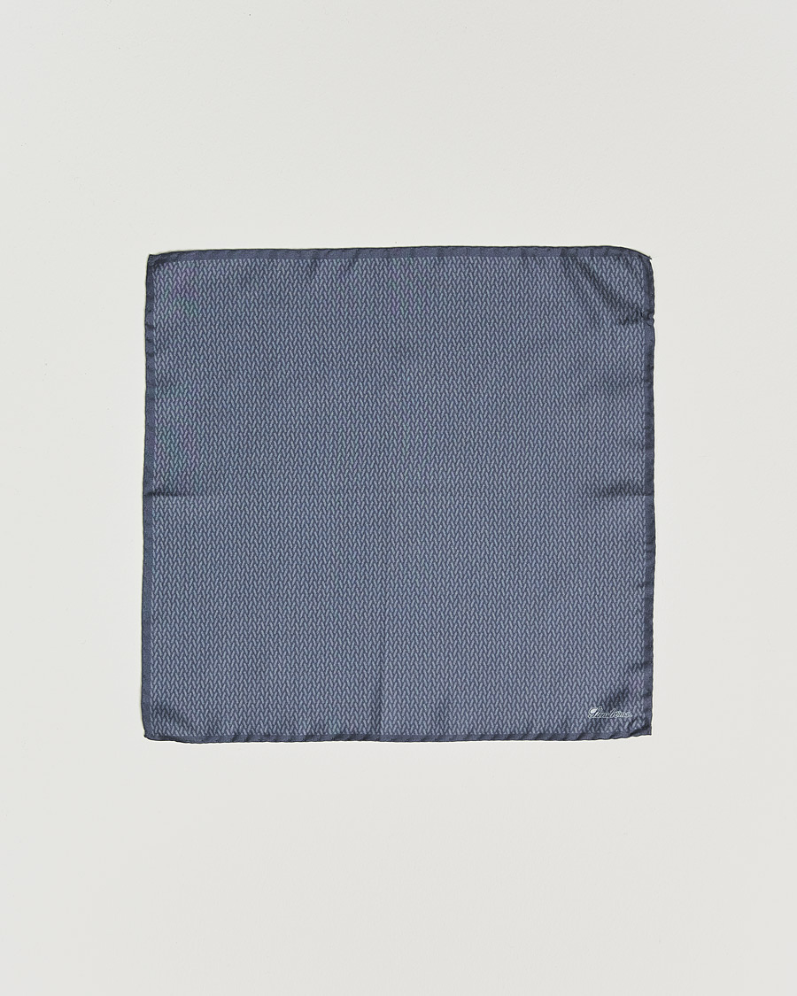 Men | Pocket Squares | Stenströms | Silk Handkerchief Mid Grey