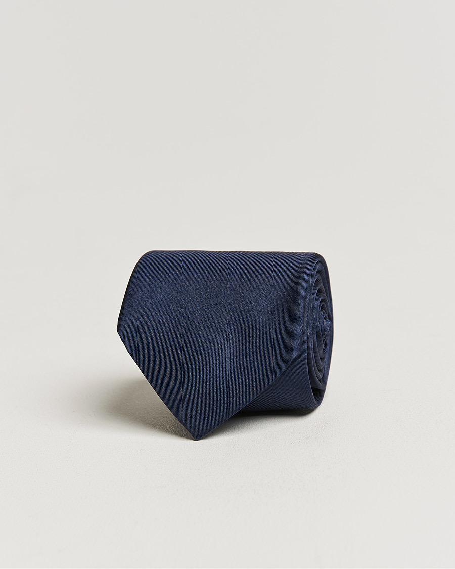 Men | Ties | Stenströms | Silk Tie Plain Navy