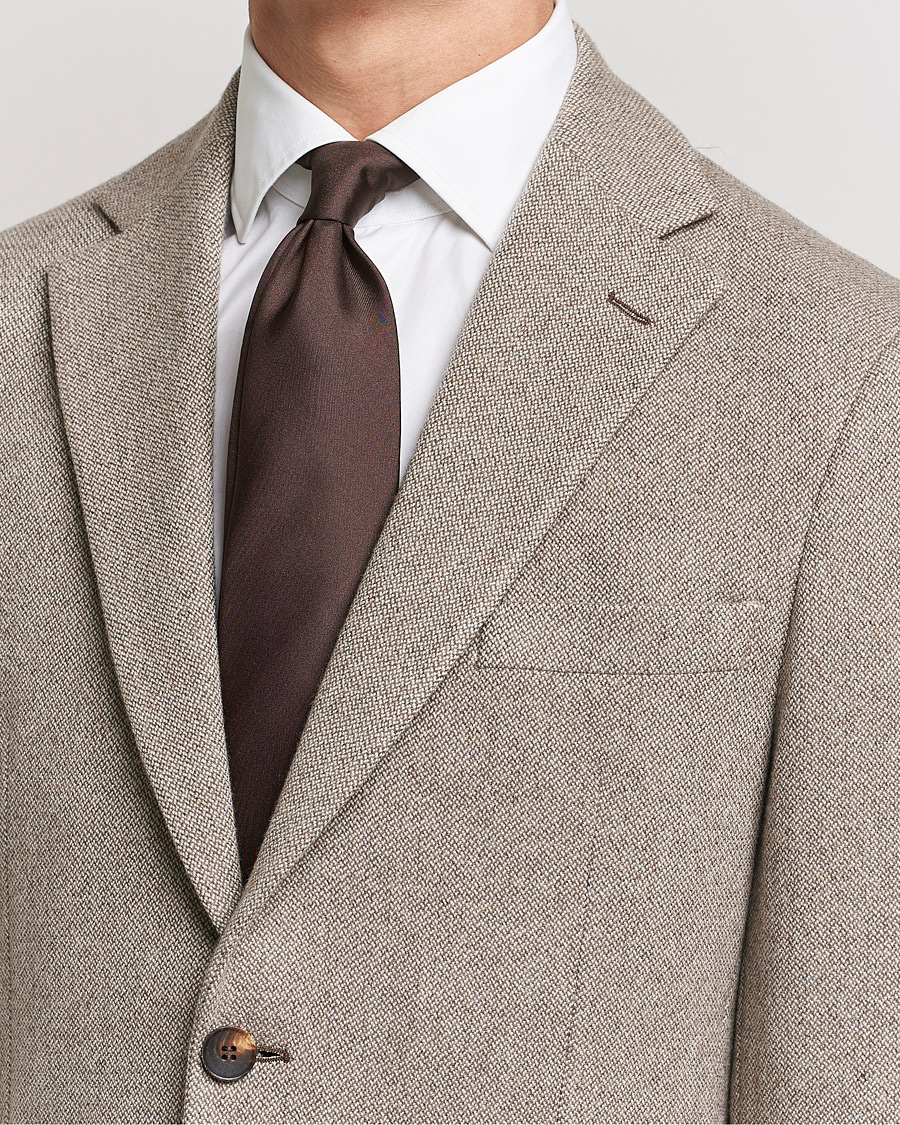 Men | Ties | Stenströms | Silk Tie Brown