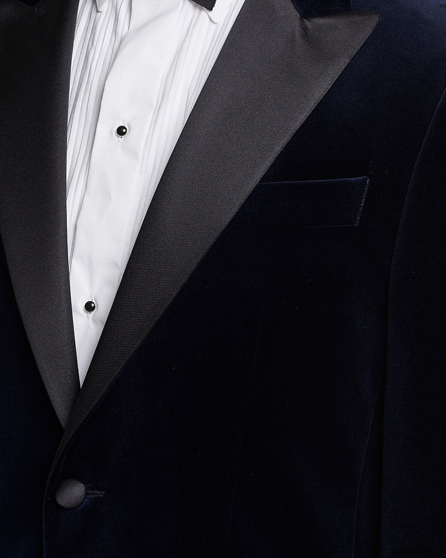 Men | Blazers | BOSS BLACK | Hutson Velvet Tuxedo Blazer Dark Blue