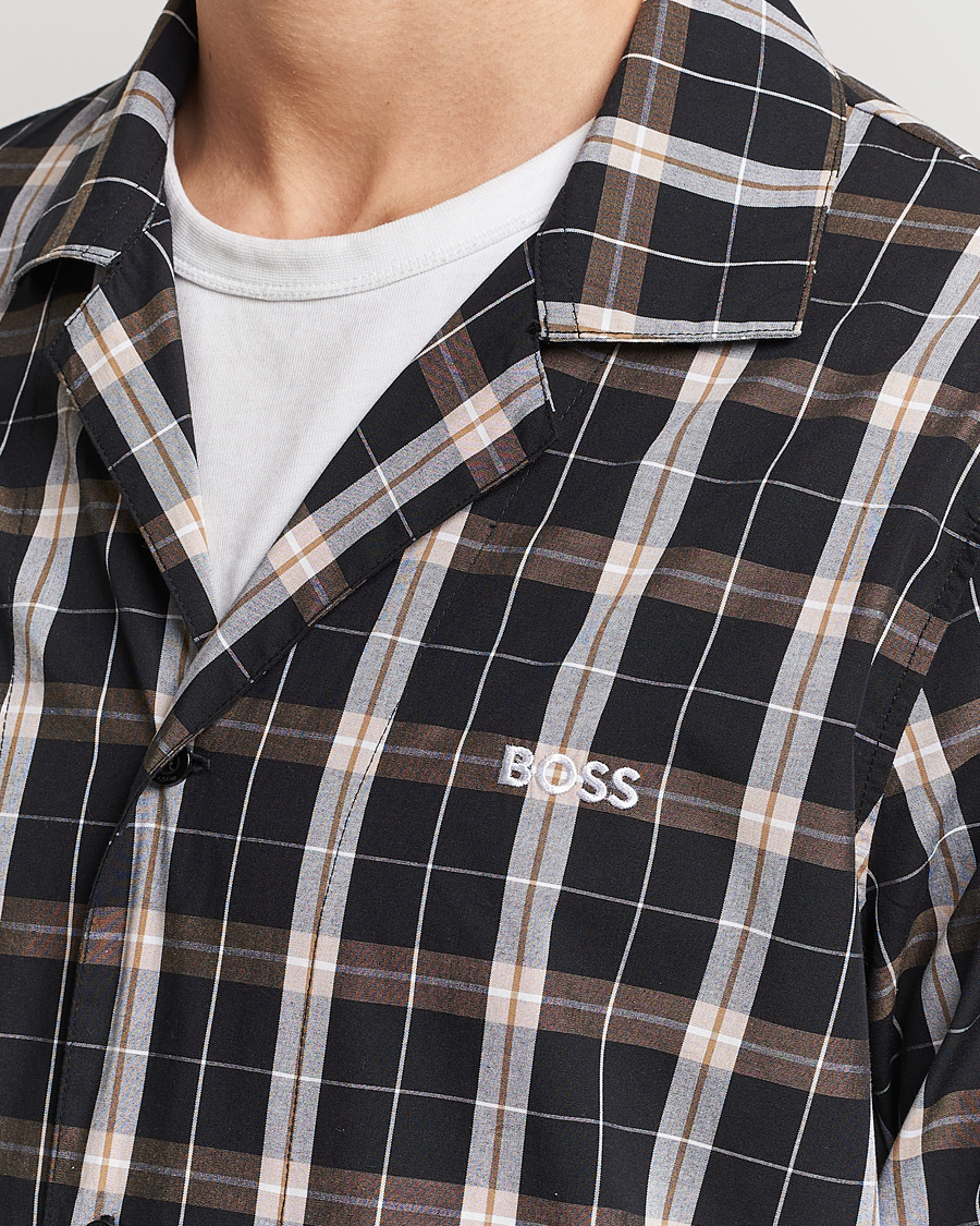 Men | Pyjamas & Robes | BOSS BLACK | Urban Checked Pyjama Set Black/Beige