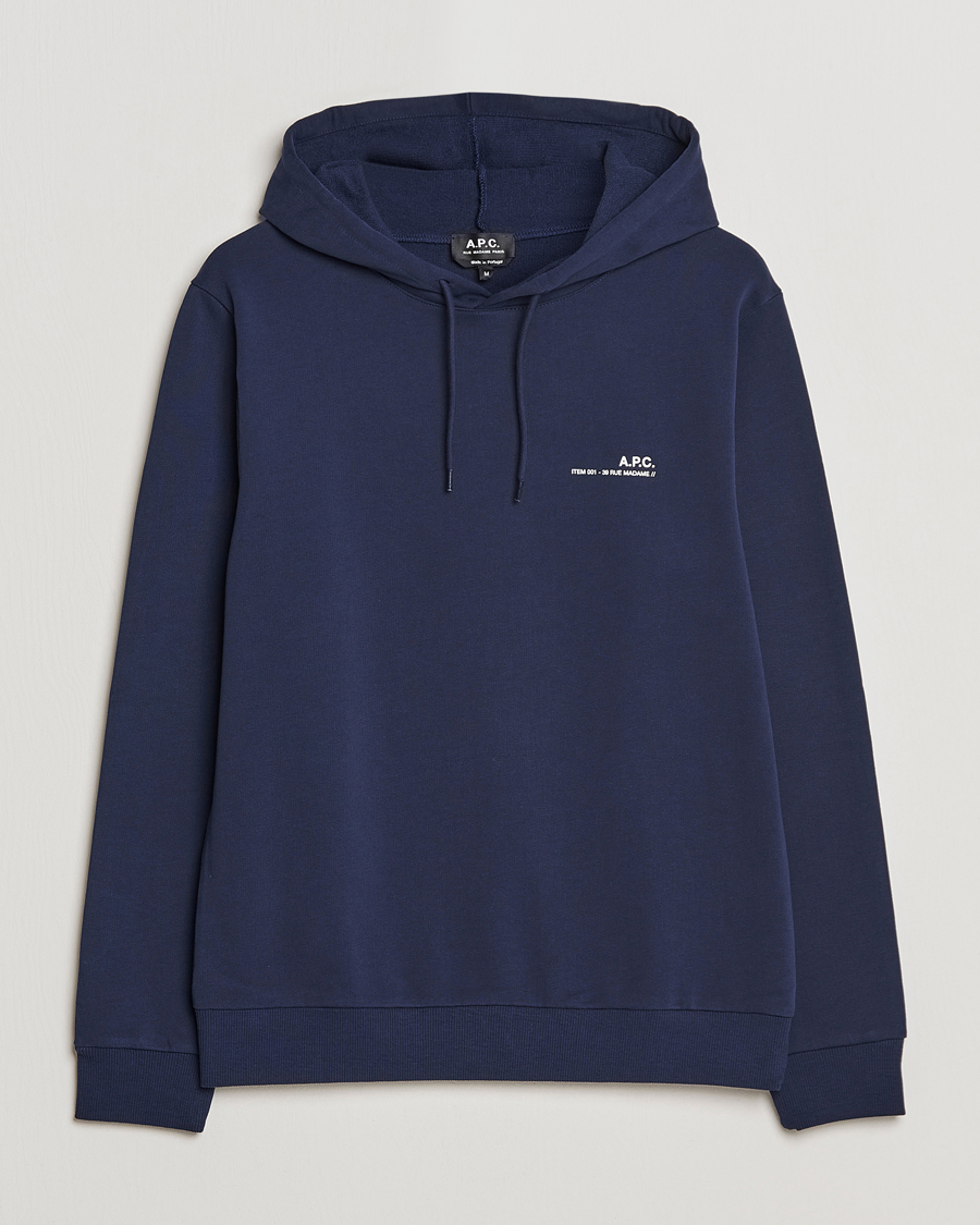 Men | Sweaters & Knitwear | A.P.C. | Item Hoodie Navy
