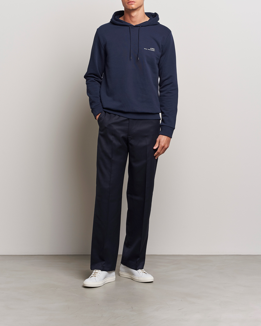 Men | Sweaters & Knitwear | A.P.C. | Item Hoodie Navy