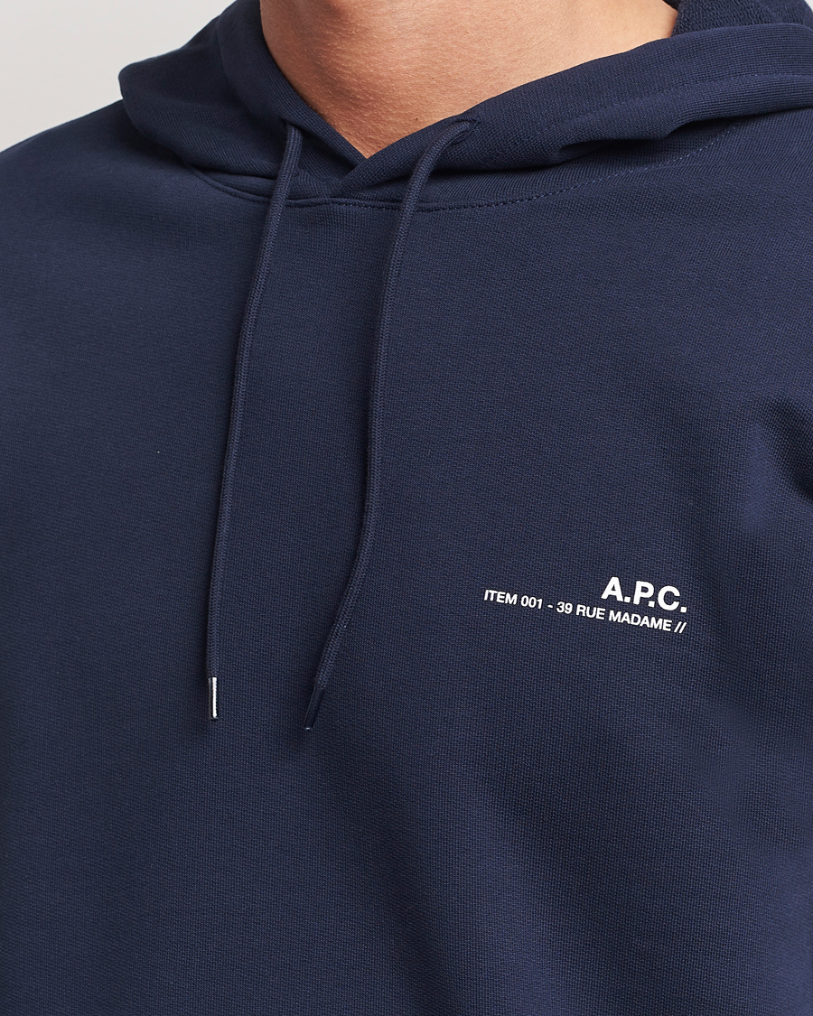 Men | Sweaters & Knitwear | A.P.C. | Item Hoodie Navy
