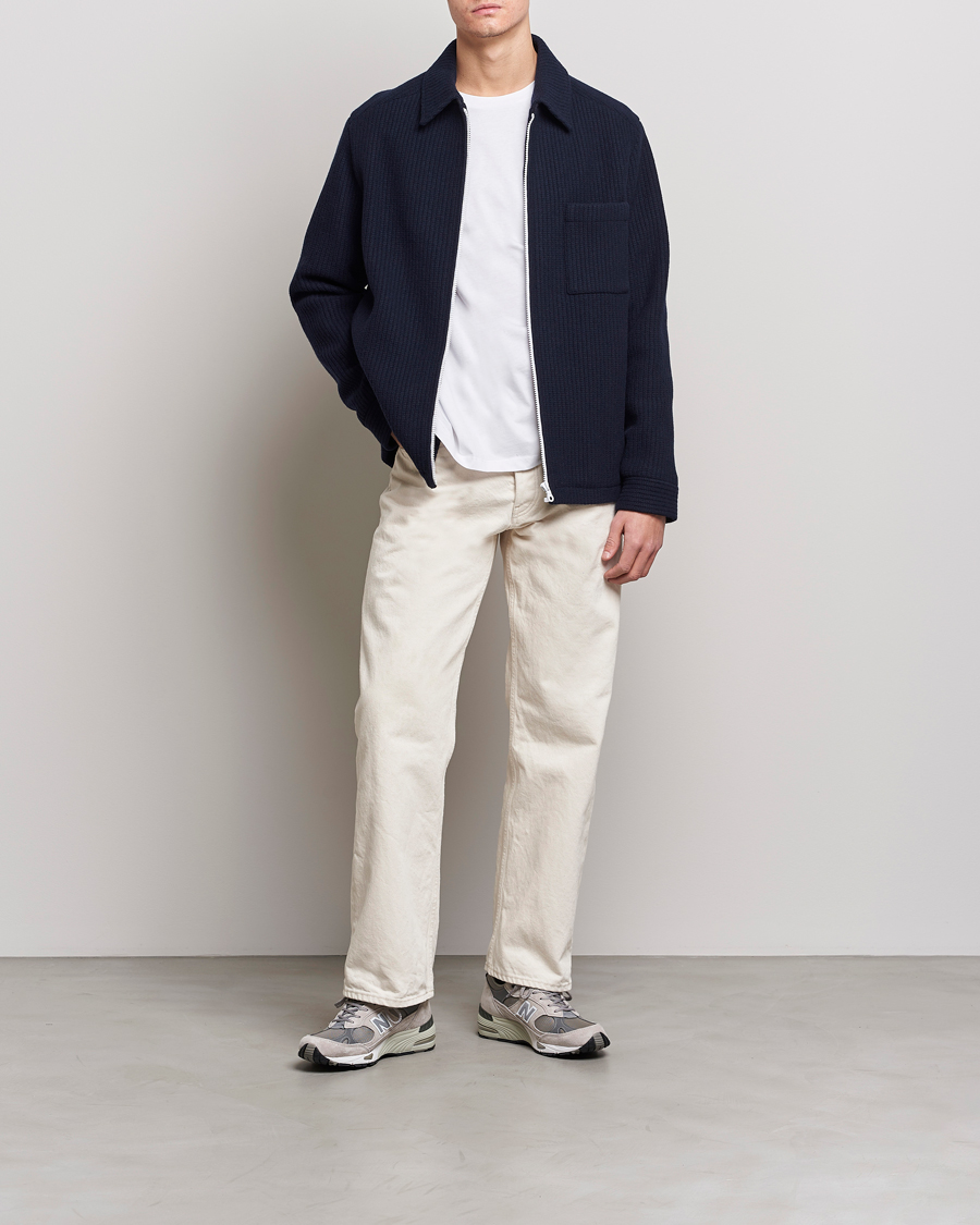 A.P.C. Wool Blouson Jacket Navy at CareOfCarl.com
