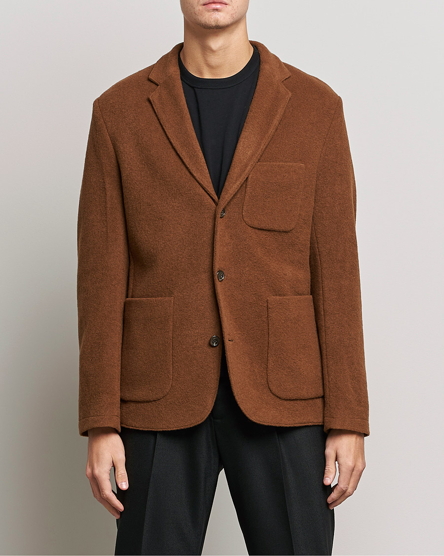 Men | Blazers | J.Lindeberg | Carlton Wool Cardigan Blazer Chipmunk