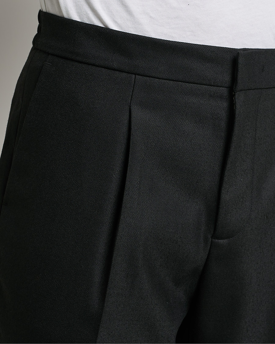 Men | Trousers | J.Lindeberg | Sasha Wool Twill Pants Black